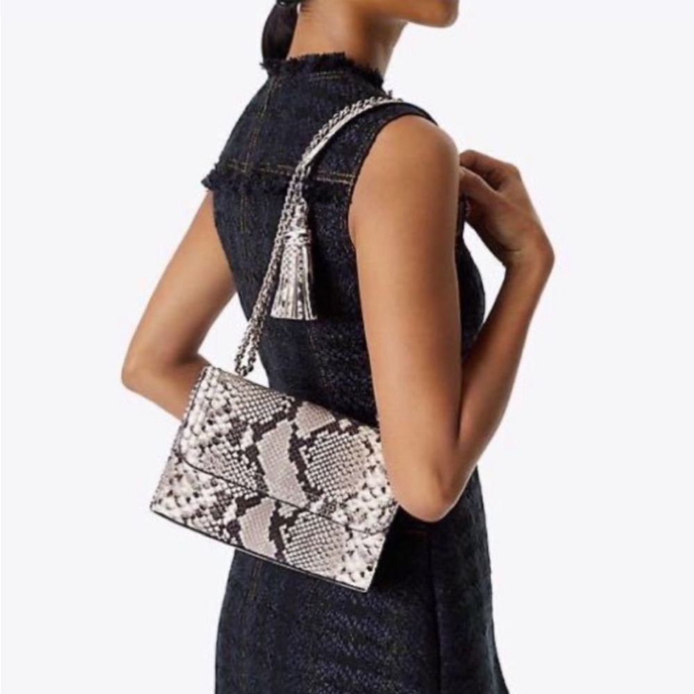 NWT Tory Burch Fleming Embossed Small Convertible Shoulder Purse
